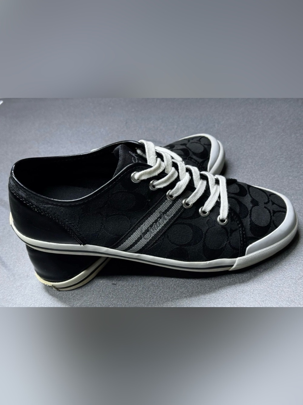 Coach Folly Women’s Sneakers EU 42 / US 11 Black Signature Jacquard